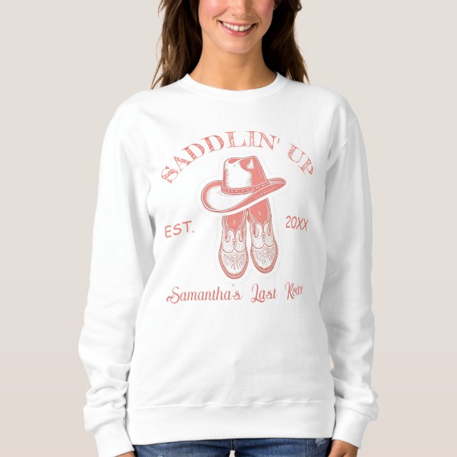 Sudadera Última Vaquera del Rodeo Fiesta de Despedida de So (Anverso)