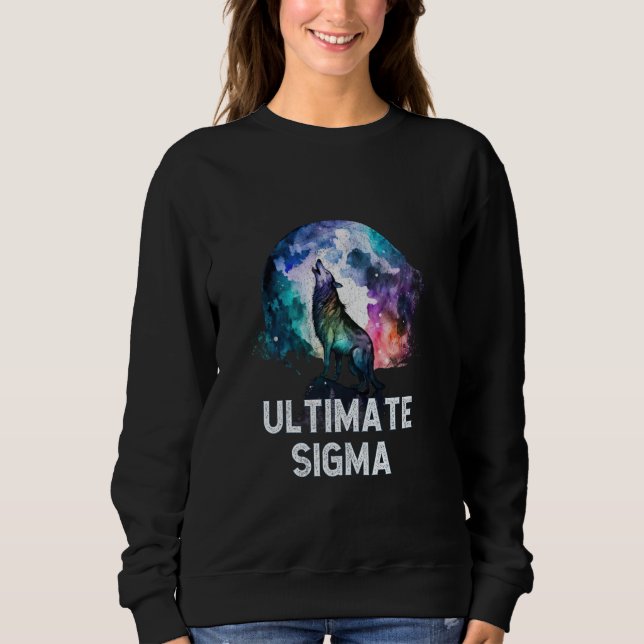Sudadera Ultimate Sigma Howling Wolf Moon Workout Gym Lifti (Anverso)