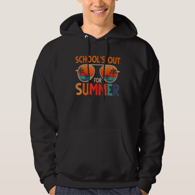 Sudadera Último Día De Colegios De Retro En Verano (Anverso)