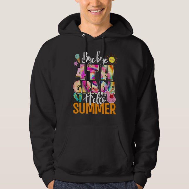 Sudadera Último Día Del Colegio Adiós 4 Grado Helloverano T (Anverso)