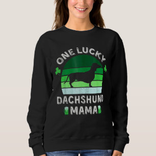 Sudadera Un afortunado Dachshund Mama Funny St Patrick's Da