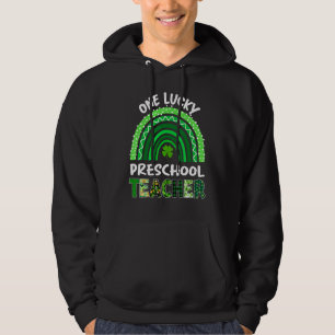 Sudadera Un afortunado profesor de preescolar Rainbow Leopa