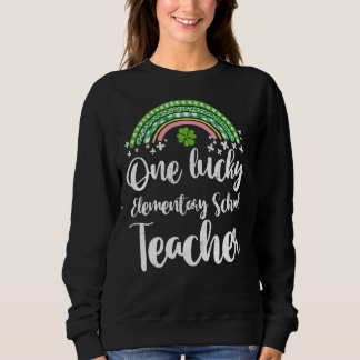 Sudadera Un afortunado profesor de primaria en Rainbow St P