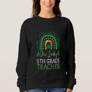 Sudadera Un afortunado profesor de quinto grado, Rainbow Le