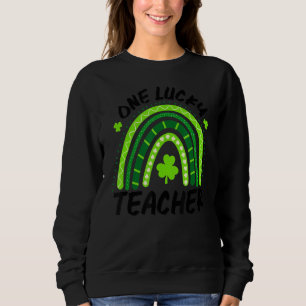 Sudadera Un afortunado profesor leopardo Boho arcoiris St P