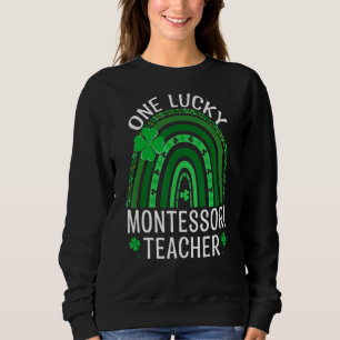 Sudadera Un afortunado profesor Montessori en el arco iris
