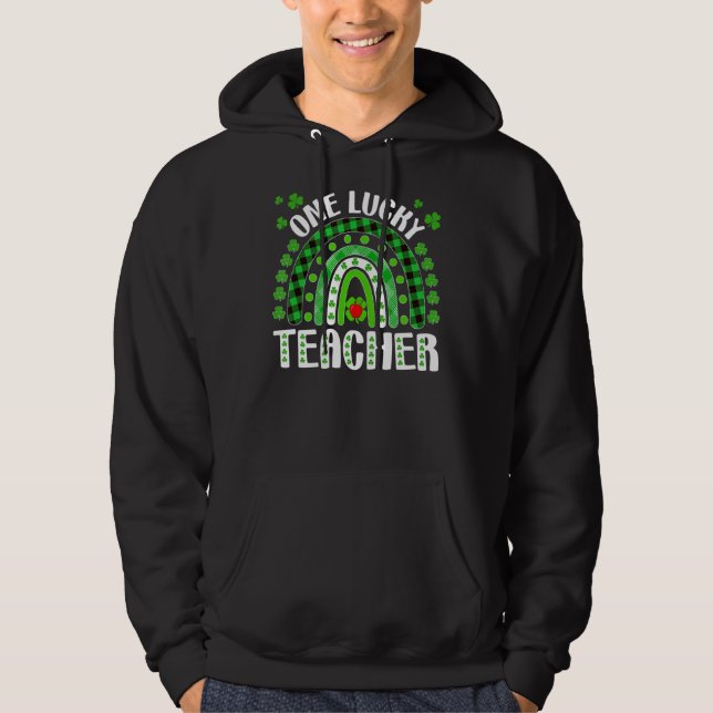 Sudadera Un afortunado profesor Rainbow St Patricku2019s Da (Anverso)