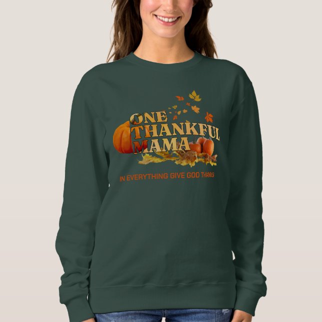 Sudadera UN AGRADECIMIENTO MAMÁ MOM Elegante Acción de Grac (Anverso)