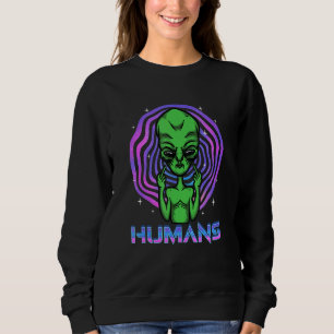 Sudadera Un Alienígena Mal Ajetando El Pájaro