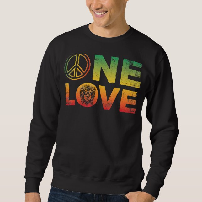 Sudadera Un amor por los rastas de reggae (Anverso)