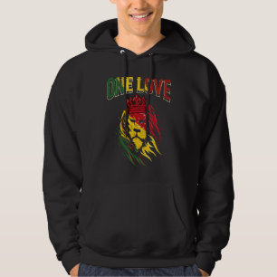 Sudadera Un Amor Rasta León Orgullo Jamaicano Reggae Africa