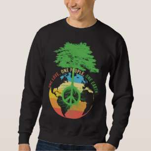 Sudadera Un Amor Un Pueblo Una Tierra 60s 70s Hippie Retro