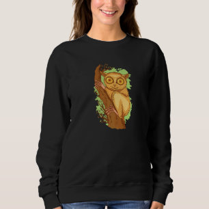 Sudadera Un animal tarsero con ojos gigantes y un mono tars