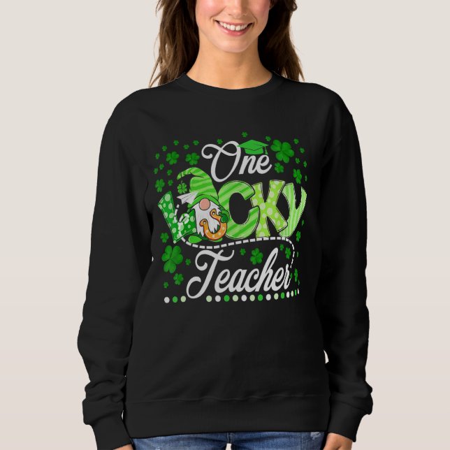 Sudadera Un buen genio, un afortunado profesor St Patrick S (Anverso)