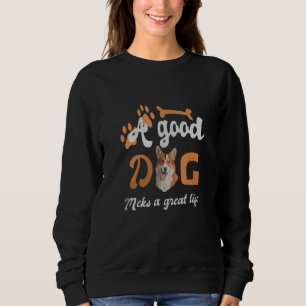 Sudadera Un buen perro hace una gran vida  Huellas de perro