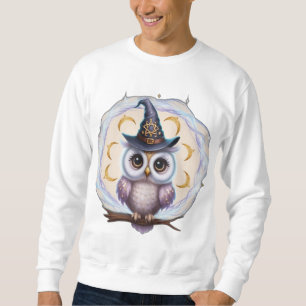 Sudadera Un búho adorable con un gorra mago, con un magi br