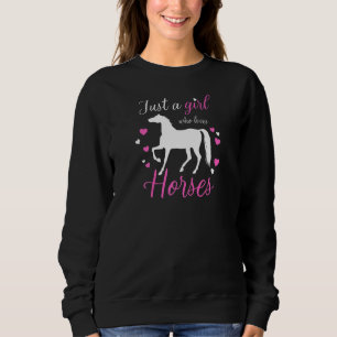 Sudadera Un Chica que ama a los caballos a caballo montando