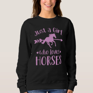 Sudadera Un Chica que ama a los caballos ecuestres