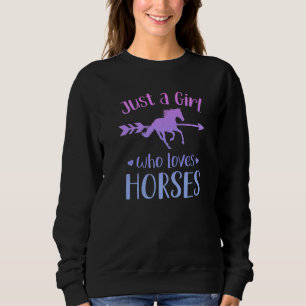 Sudadera Un Chica que ama a los caballos ecuestres