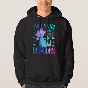 Sudadera Un Chica que ama a los dragones Pastel Toddler