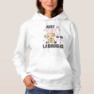Sudadera Un Chica que ama a los perros labradores