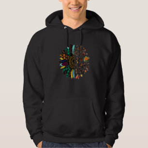 Sudadera Un Chica que ama el girasol leopardo otoñal