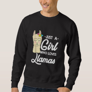 Sudadera Un Chica que ama las llamas divertidas Alpacas