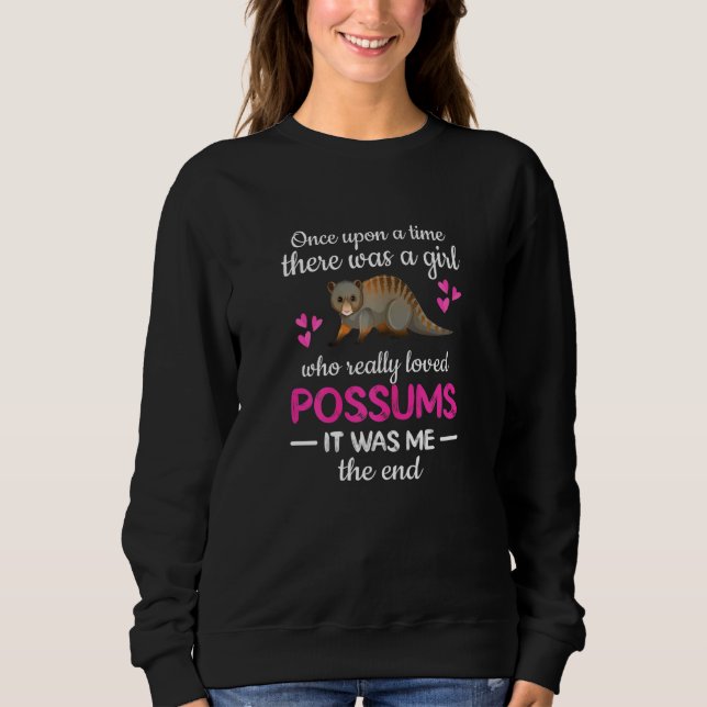 Sudadera Un Chica que realmente ama a Possums Opossum (Anverso)