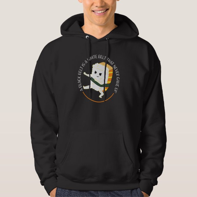 Sudadera Un Cinturón Negro Es Un Karate De Cinturón Blanco  (Anverso)