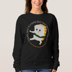 Sudadera Un Cinturón Negro Es Un Karate De Cinturón Blanco 