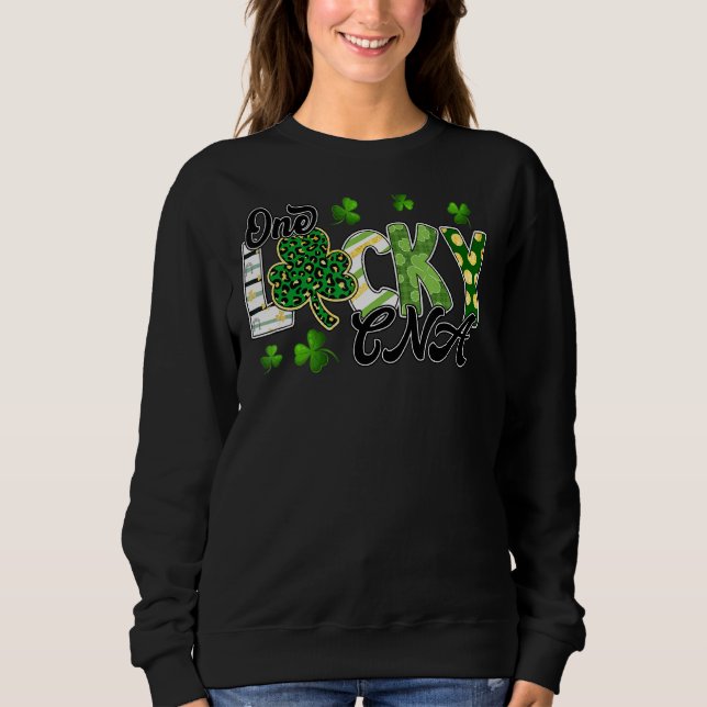 Sudadera Un Cna Lucky Shamrock Happy St Patrick S Day (Anverso)