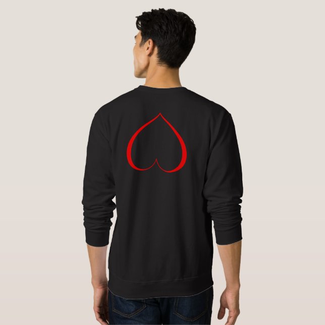 SUDADERA UN CORAZÓN EN ROJO TRASTORNADOR (Reverso completo)