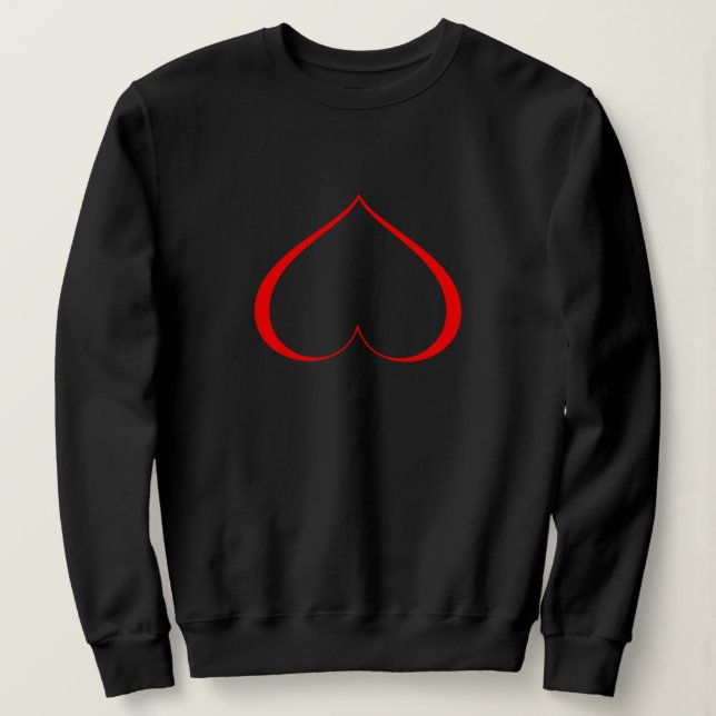 SUDADERA UN CORAZÓN EN ROJO TRASTORNADOR (Anverso del diseño)