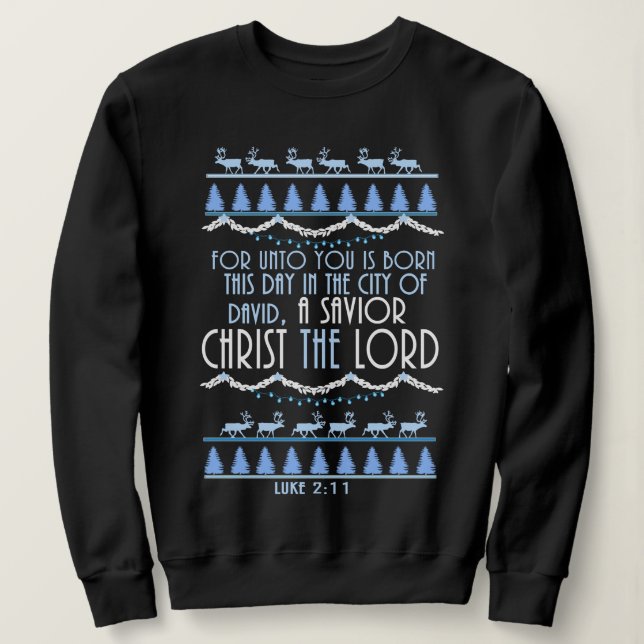 Sudadera Un Cristo salvador, los Navidades del Señor (Anverso del diseño)