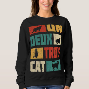 Sudadera Un Deux Trois Cat Cute Retro Vintage Cat 1