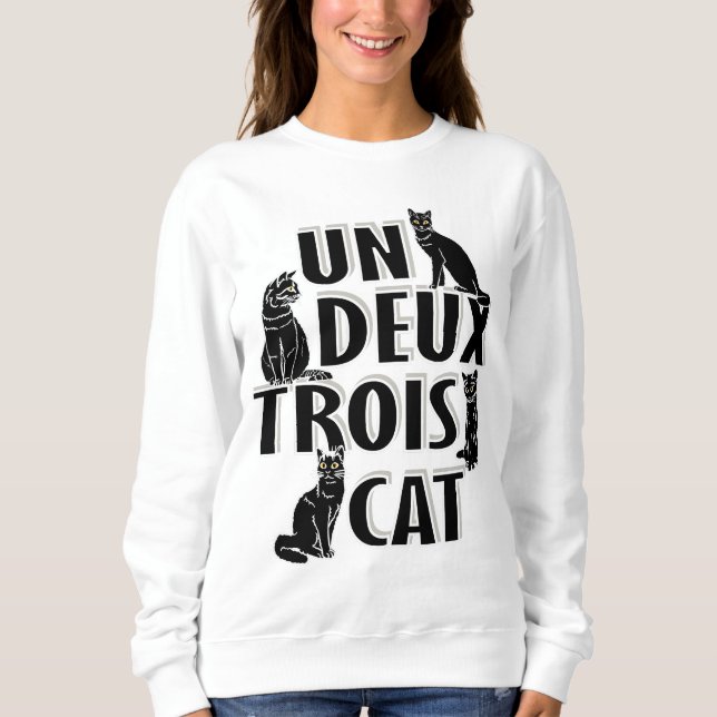 Sudadera Un Deux Trois Cat - Pun francés (Anverso)