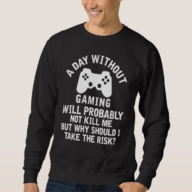 Sudadera Un día sin juegos de azar T con decir (Anverso)