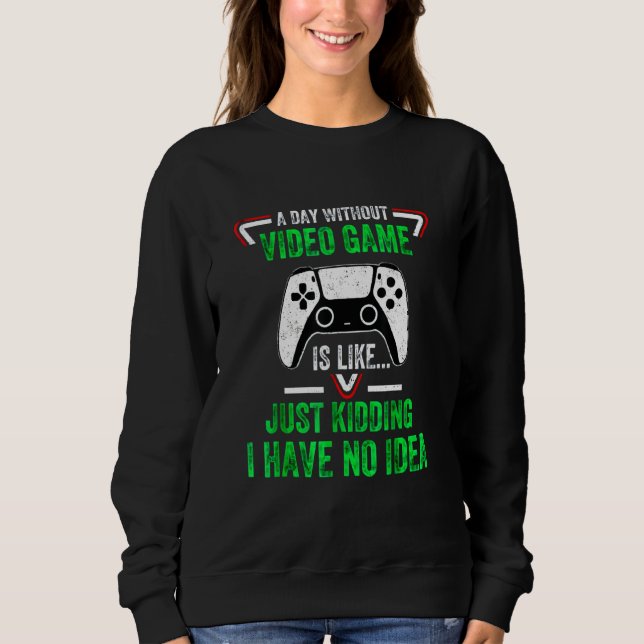 Sudadera Un día sin videojuegos (Anverso)