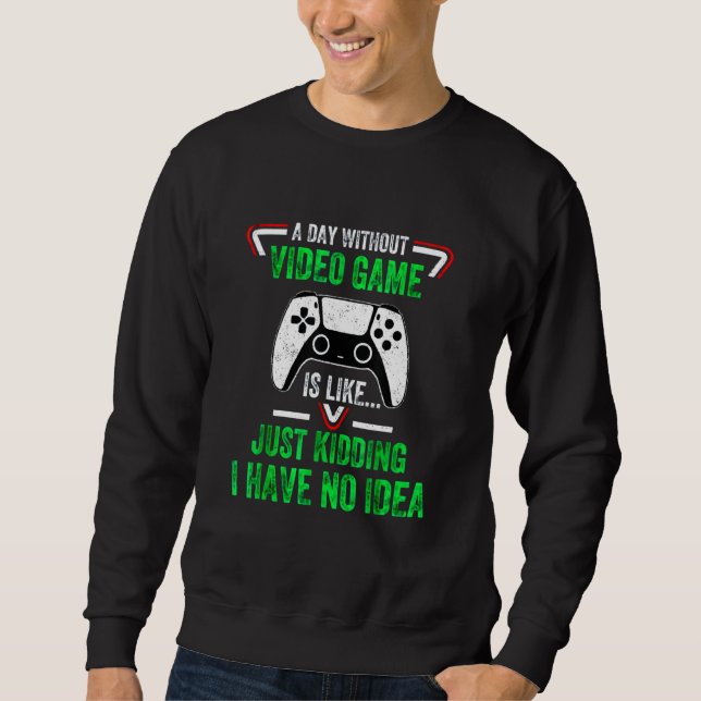 Sudadera Un día sin videojuegos (Anverso)