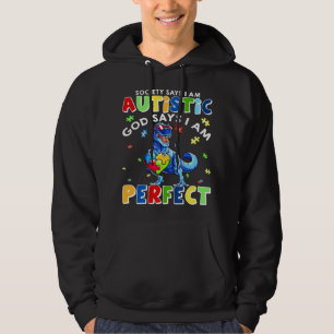Sudadera Un divertido autismo cita "La sociedad dice que so