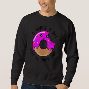 Sudadera Un Donut Al Día Mantiene La Tristeza Alejada Don