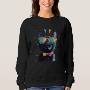 Sudadera Un gato alegre gobierna el disfraz de la escena de