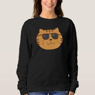 Sudadera Un gato amarillo lindo gatito gatito Mascota anima