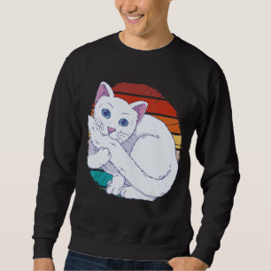 Sudadera Un Gato Con Encanto Vintage Que Mueve Su Propia Ca