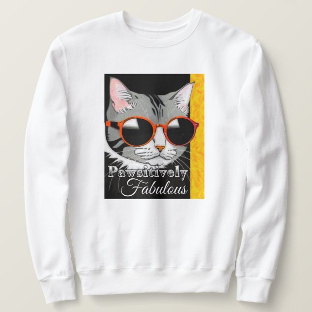 Sudadera Un gato delicioso (Anverso del diseño)