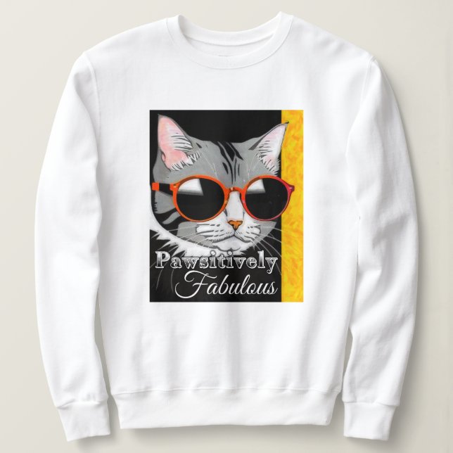 Sudadera Un gato delicioso (Anverso del diseño)