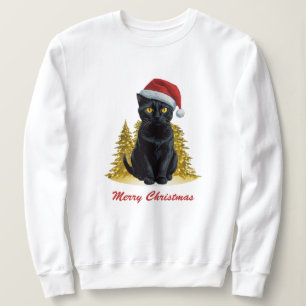 Sudadera Un gato negro de Navidades burdos y de moda en San