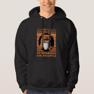 Sudadera Un gato persa muy emocionado bebiendo su café matu