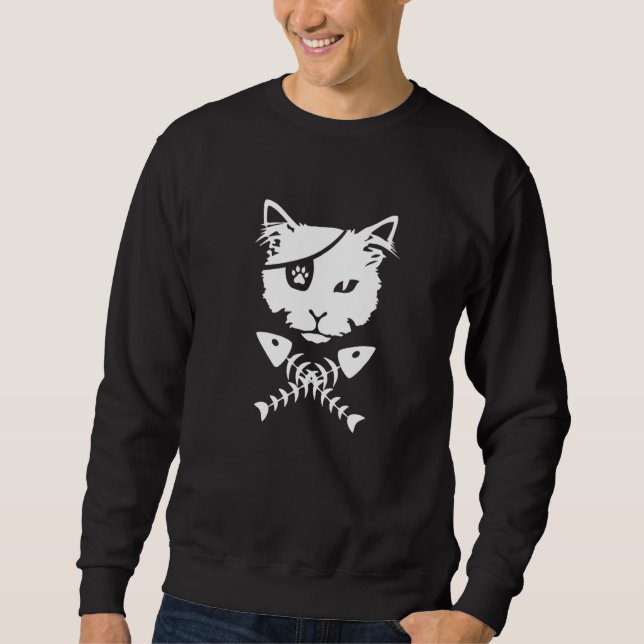 Sudadera Un gato pirata (Anverso)