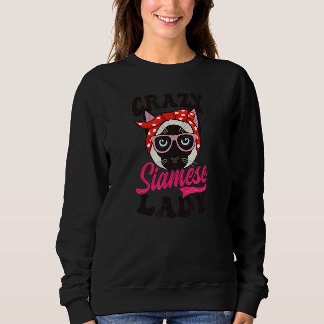 Sudadera Un gato siamés loco (Anverso)